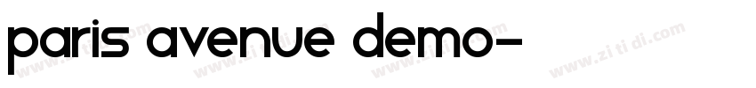 Paris Avenue DEMO字体转换